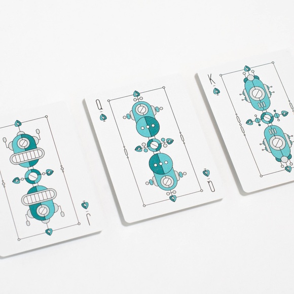 Futuristic robot themed playing cards - Picture 9 of 14